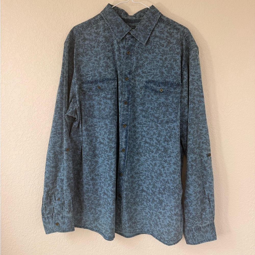 Mossimo Pattern Jean Button Down - image 3